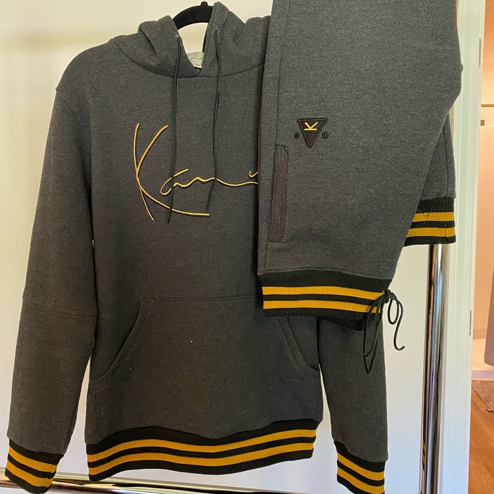Karl Kani Sweat Set- Grey/Black/Gold- Men’s Medium